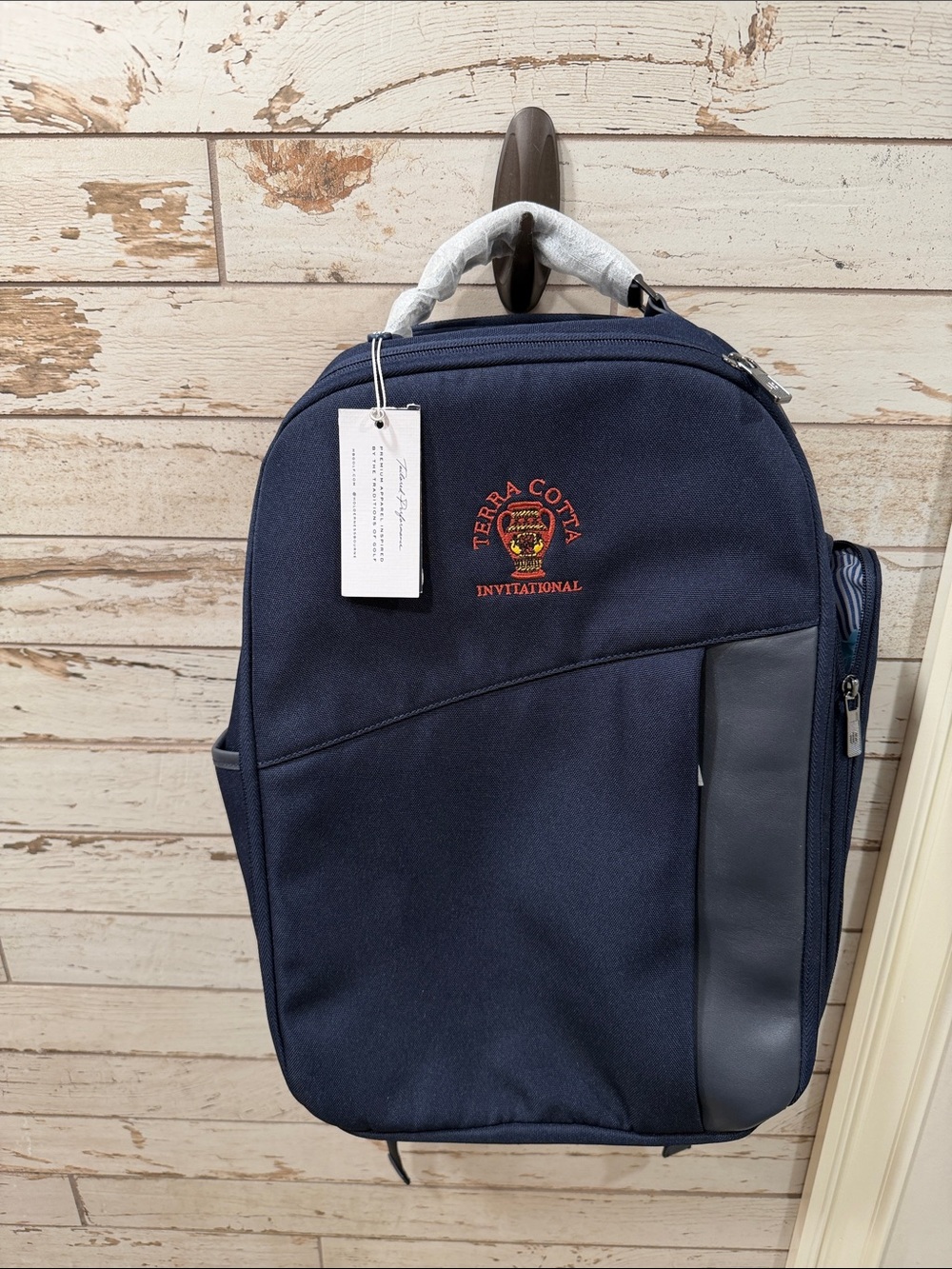 Holderness and Bourne Broughton Men’s Backpack-Navy Blue with Embroidered Logo